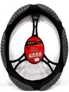 CUBRE VOLANTE NEGRO/GRIS TALLA M (38CM)