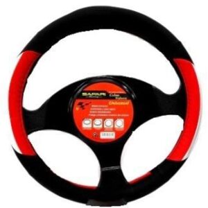 CUBRE VOLANTE NEGRO/ROJO (38CM)