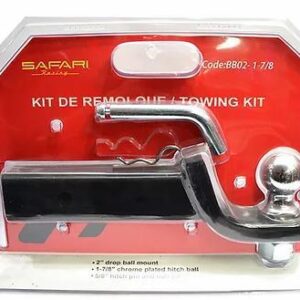 GANCHO REMOLQUE NEGRO C/BOLA 2" +SEGURO 6000LB